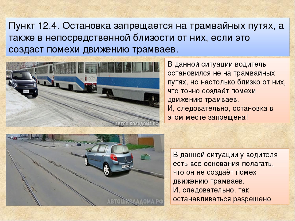 Пункт 12 4. Остановка на трамвайных путях. Трамвайные остановки правил ПДД. Остановка запрещается на трамвайных путях. Трамвайная остановка ПДД.